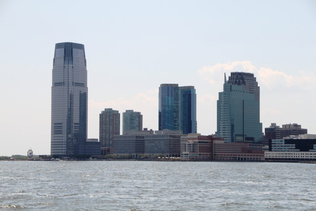 Goldman Sachs tower in Jersey City skyline