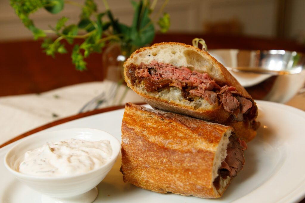 Prime French dip at Aubrey's Corner, summit, nj