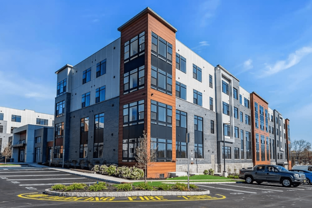 Woodland Square affordable housing development in Park Ridge, New Jersey offering 68 income-restricted units through lottery system