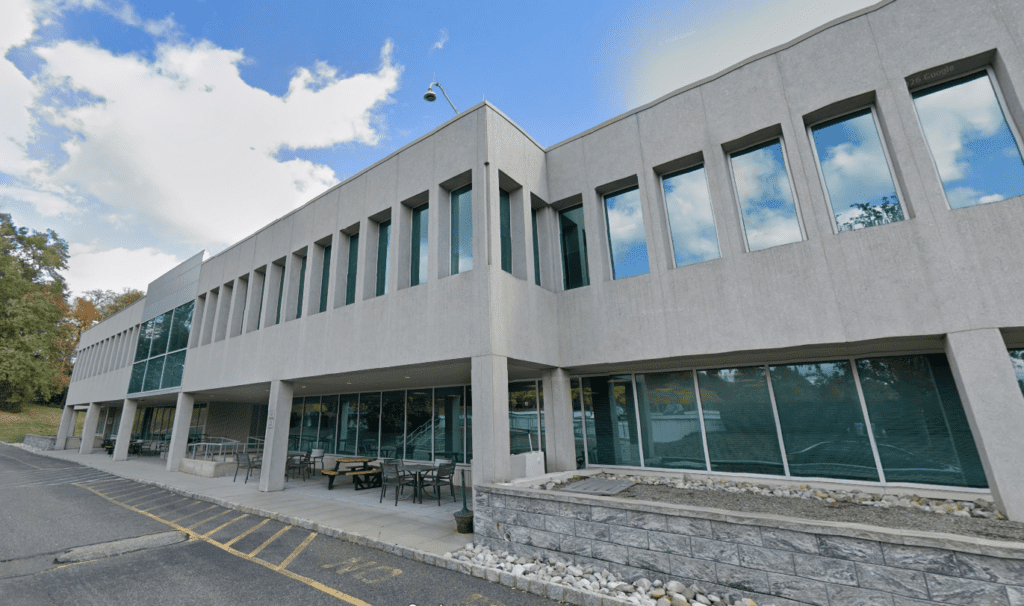 Former KPMG office campus at 51 Chestnut Ridge Road in Montvale, Bergen County, at the center of dispute over data center vs. affordable housing development