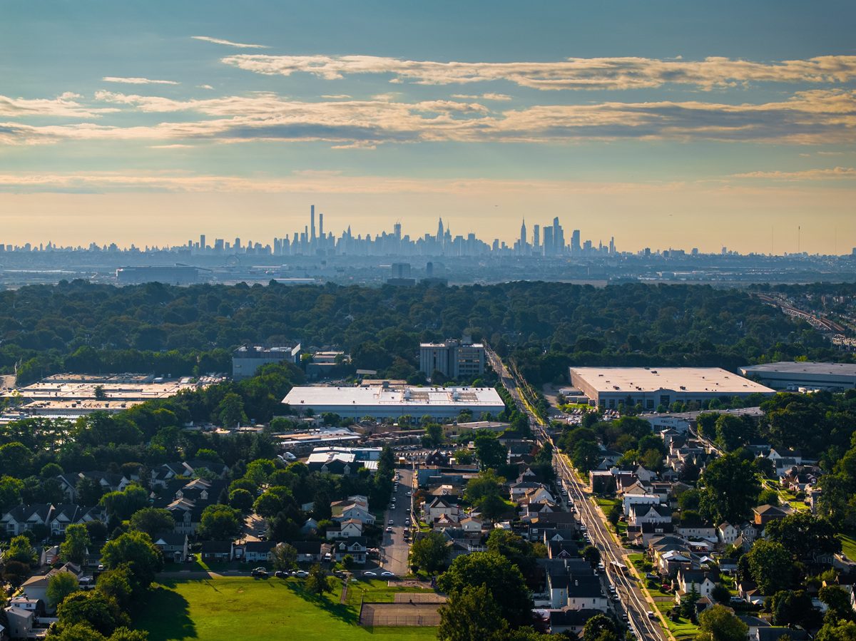 New York City skyline seen from New Jersey