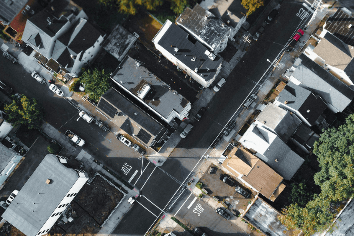 Aerial view of Paterson, New Jersey