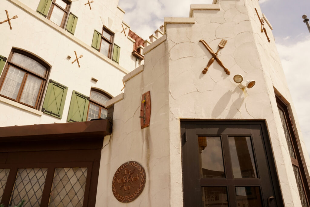 The exterior of the Knife and Fork Inn restaurant in Atlantic City, New Jersey