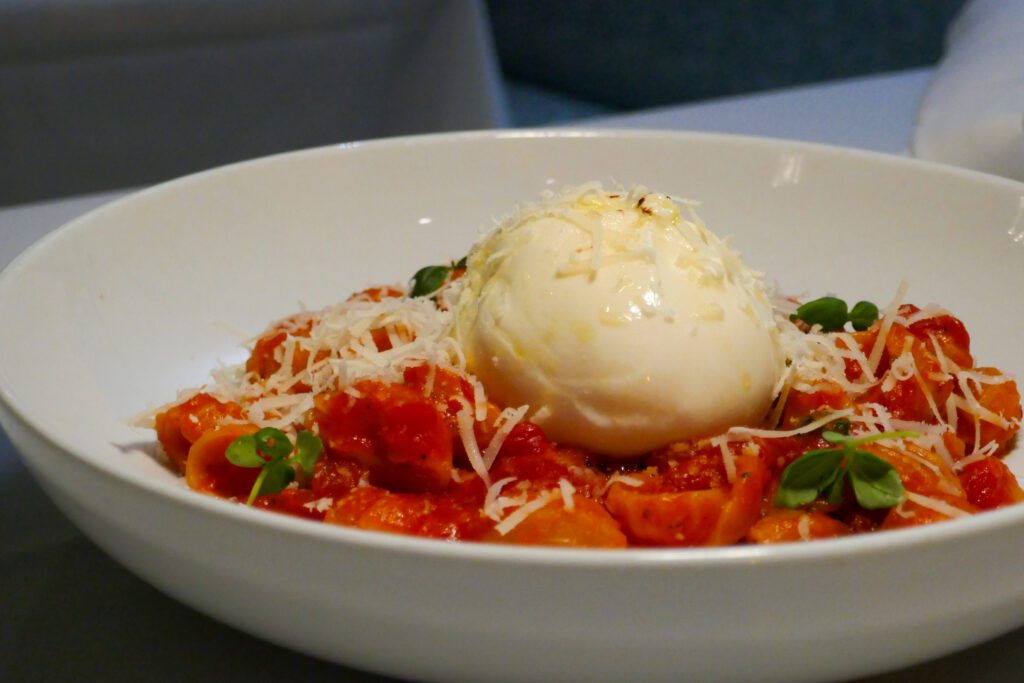 Orecchiette with pomodoro and burrata