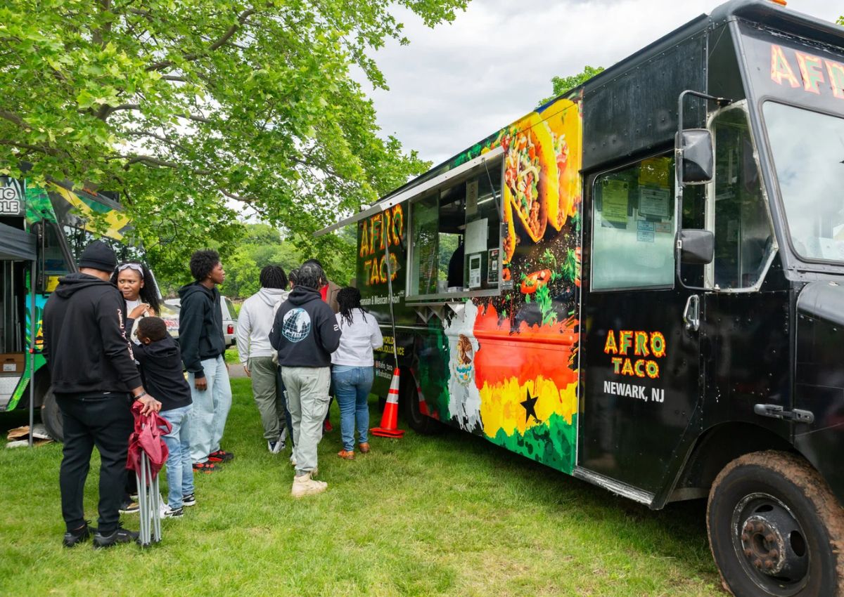 The Afro Taco food truck from Newark at NJ Jerk Fest in East Brunswick, New Jersey
