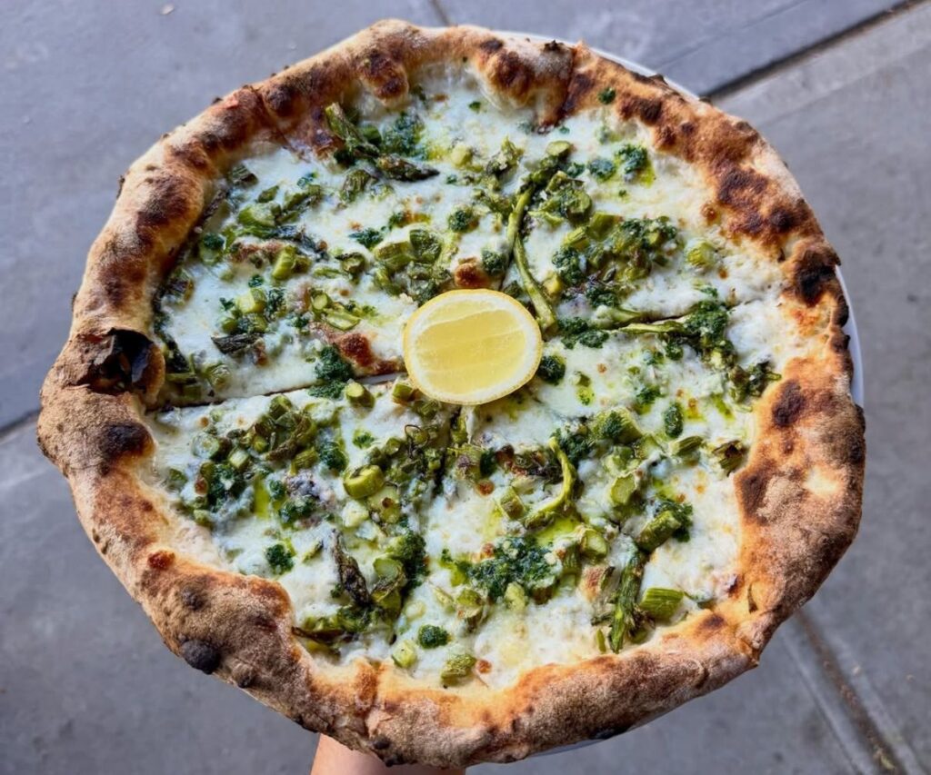 A seasonal pizza at Razza in Jersey City, New Jersey — named No. 3 in America by 50 Top Pizza