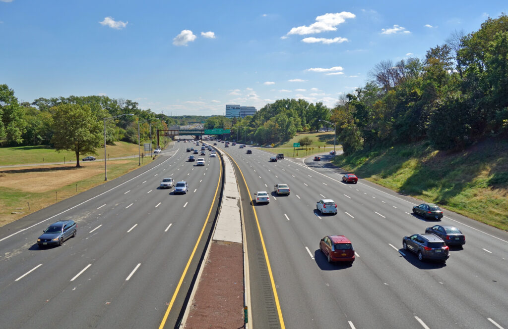The Garden State Parkway in Iselin, New Jersey