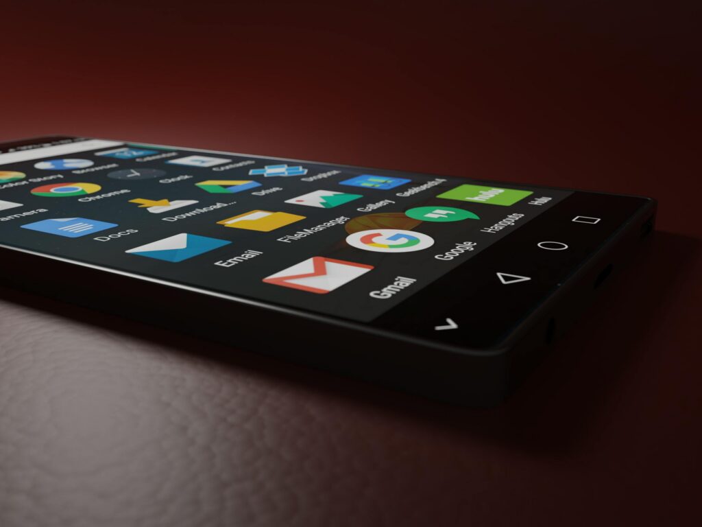 A smartphone displaying Google apps, representing new phone scam detection technology