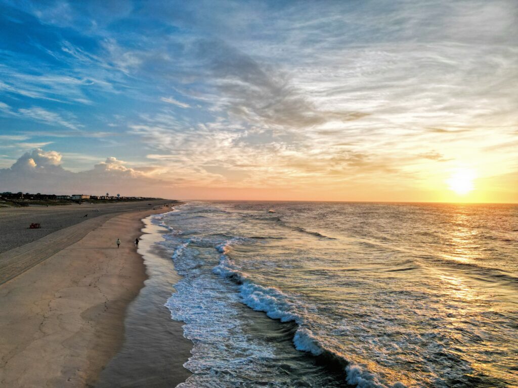 A winter sunrise over New Jersey, which would shift later under a proposed permanent daylight saving time law.