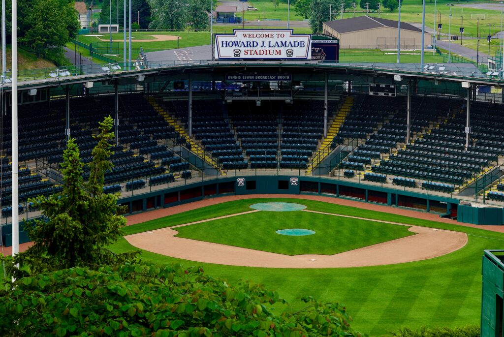 The Little League World Series field in Williamsport, Pennsylvania, where Bayonne, NJ won its opening game