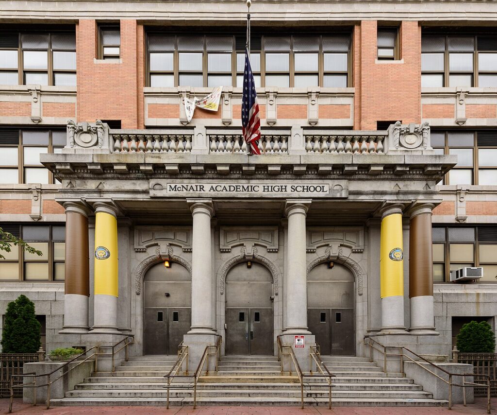 Dr. Ronald E. McNair High School in Jersey City, one of New Jersey's top-ranked public high schools per U.S. News