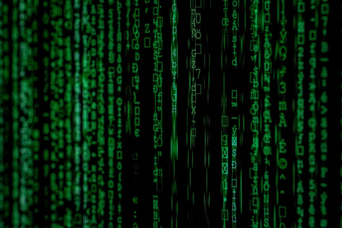 Green code on a dark screen, representing the cyberattack that hit water utilities in New Jersey and other states