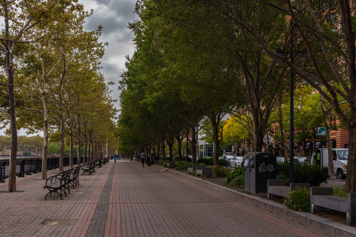 The Hoboken waterfront along Sinatra Drive, where the River City Fair returns this weekend