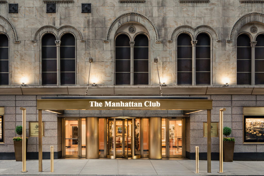 The front exterior of the Manhattan Club, one of New York's ost underrated hotels in Midtown