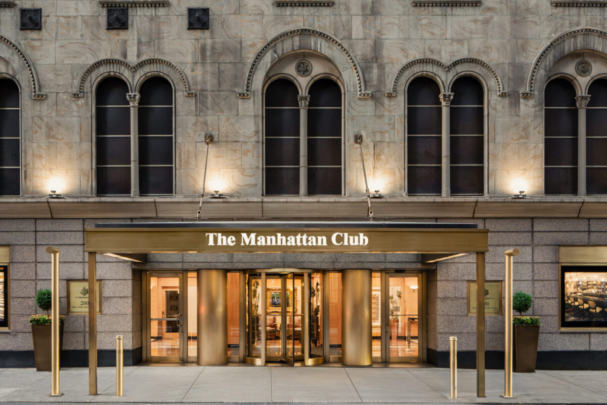 The front exterior of the Manhattan Club, one of New York's ost underrated hotels in Midtown