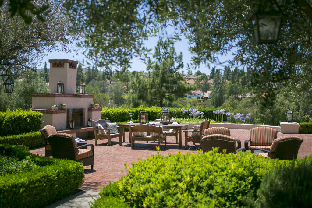 outdoor terrace at Rancho Bernardo Inn, San Diego resort