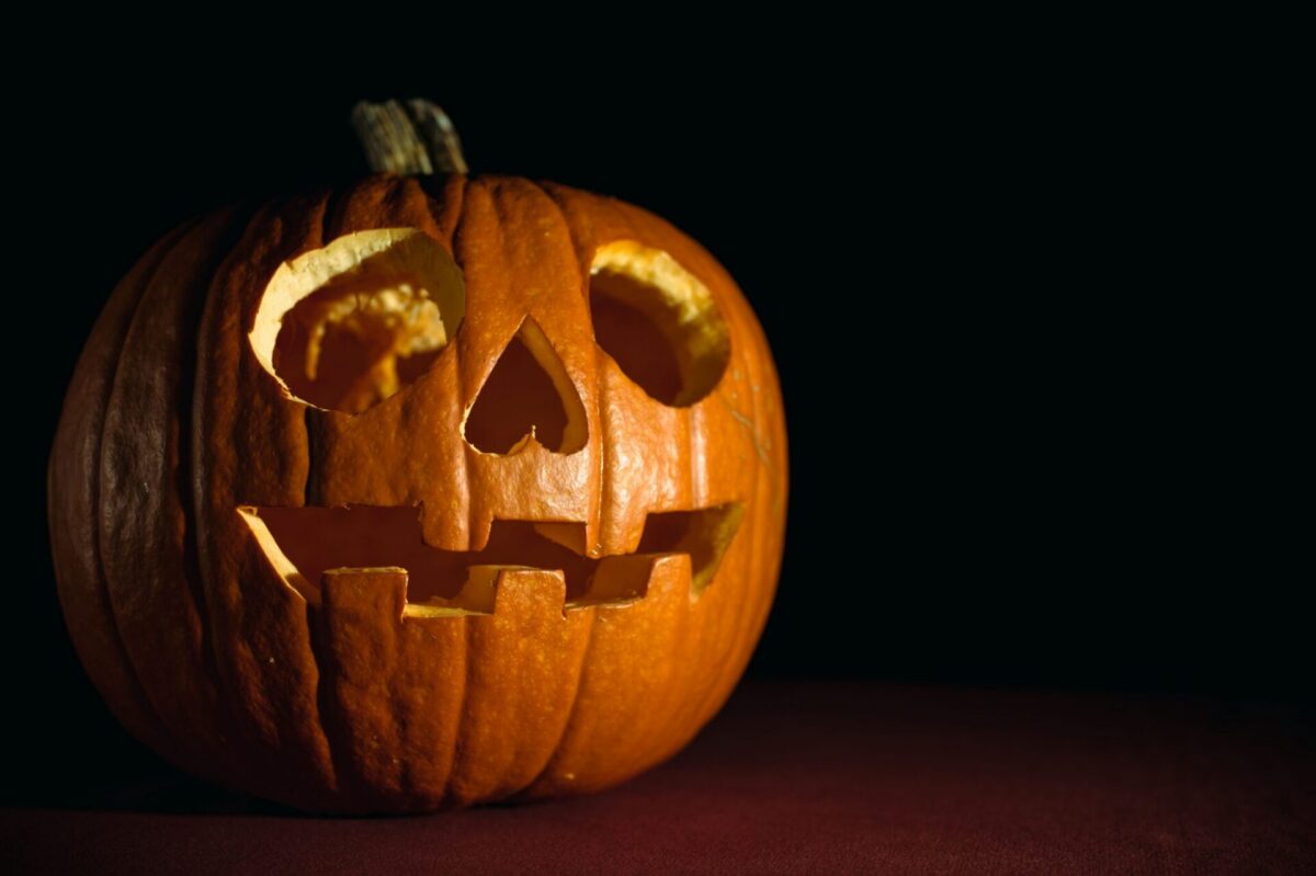 Carved Jack-o-lantern, representing the Jack-O'-Lantern Experience at Skylands Stadium in Augusta, New Jersey